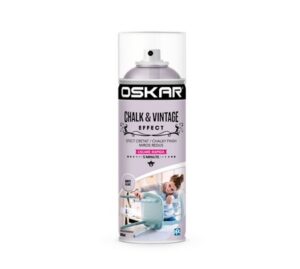 Vopsea spray lemn/ metal Chalk & Vintage Effect OSKAR. Interior / Exterior. Dirty Liliac. 400 ml.