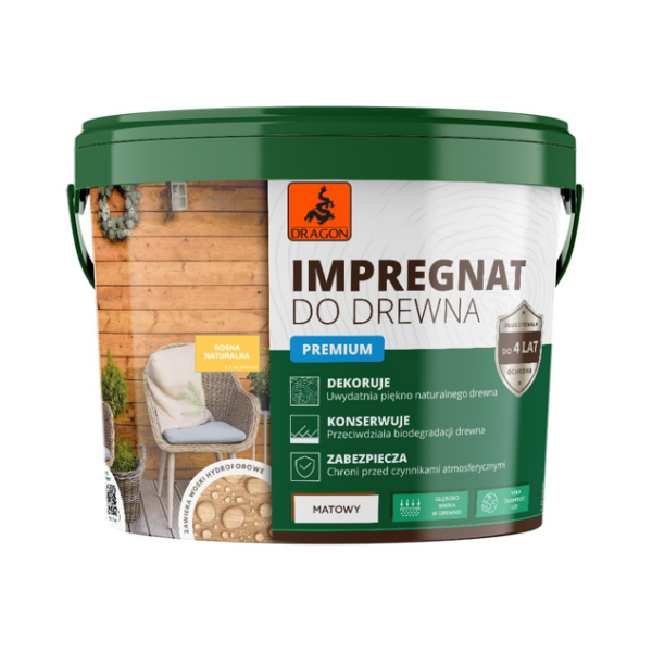 Impregnant, lemn, pin natural, 5 L, DRAGON