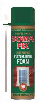 Spuma poliuretanica de uz casnic Somafix. 500 ml/30l. Aplicare manuala