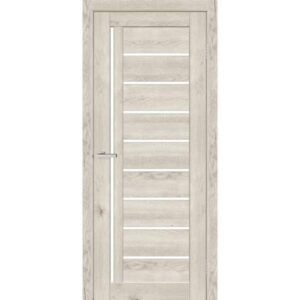 Foaie de usa SMART C067.2 G Doors. Ivory/ Stejar marengo. Cu sticla satin. 80 x 200 cm. 4 cm.