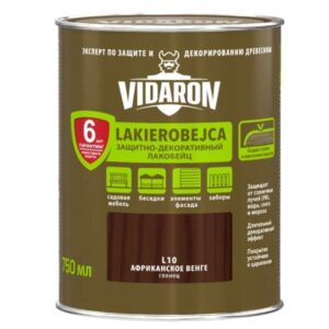 Lac- bait pentru lemn L10 VIDARON. Wenge africa. 0.75 l.