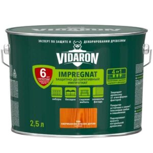 Impregnant pentru lemn V06 VIDARON. Lemn rosu american. 2.5 l.