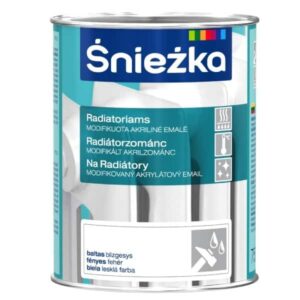 Vopsea acrilica pentru calorifer Sniezka. Lucioasa. Alba. 0.75 l.