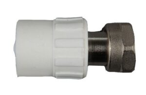 Racord semiolandez PPR, alb, filet metalic interior, 20x3/4"F, EMIRPLAST