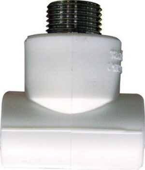 Teu conector PPR d20 х 1/2'M x 20 alb. EMIRPLAST