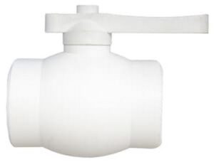 Robinet cu bila PPR Emirplast. d 40 mm. Alb.