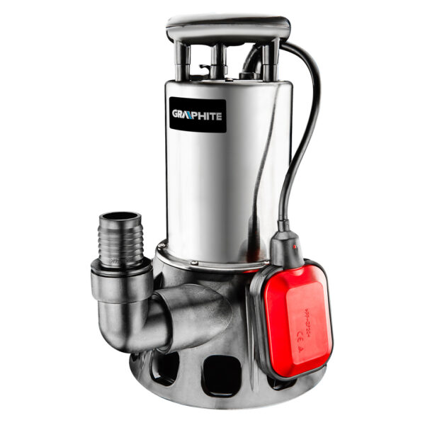 Pompa submersibila pentru ape reziduale Graphite. 650 W. carcasa INOX. Cu flotor. Adan 7 m. inalt 7.5 m. 11 m3/h.