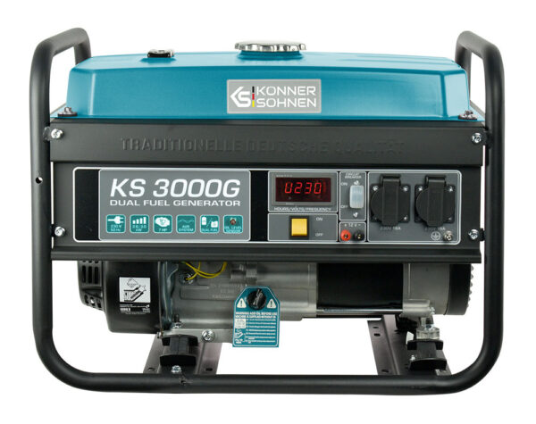 Generator electric pe Gaz/Benzina, 3kW, 230V, 208cm3, 47kg, AVR, Könner&Söhnen