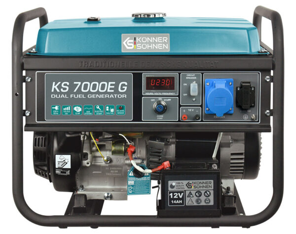 Generator electric pe Gaz/Benzina, 5.5kW, 230V, 389cm3, 76kg, AVR, Könner&Söhnen