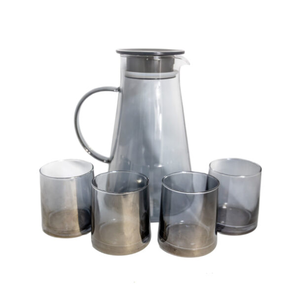 Set ulcior cu capac si pahar, sticla, 1850ml, 250ml, 4buc
