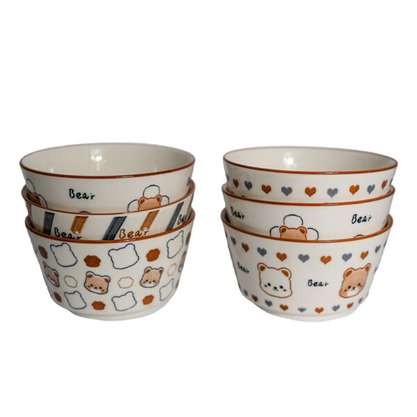 Bol ceramica, 350ml, 6buc, 6.5х11.5cm