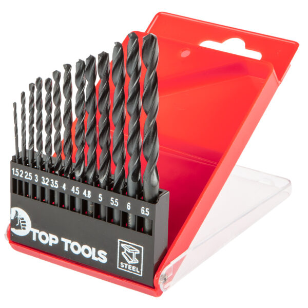 Burghie pe metal HSS 1.5-6.5 mm 13 buc.Top Tools.