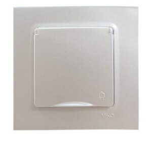 Priza cu impamintare. obturator protectie pentru copii si capac Linnera Life Viko by Panasonic. Perla alba