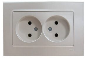 Priza dubla fara impamintare Linnera Life Viko by Panasonic. Perla alba