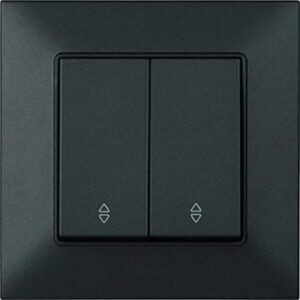 Intrerupator cap scara cu doua clape Linnera Life Viko by Panasonic. Negru