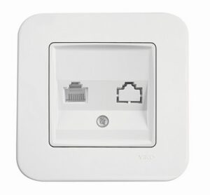 Priza de date ordinara ' RJ45 cat5e ' Rollina Viko by Panasonic. Alb