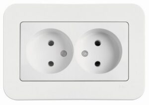 Priza dubla, fara impamantare, alb, 16A, Rollina Viko by Panasonic