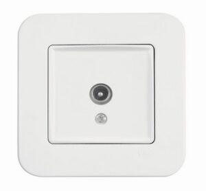 Priza TV de trecere Rollina Viko by Panasonic. Alb