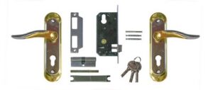Lacate cu broasca si maner pentru usi de interior. 5885-112B. MPN