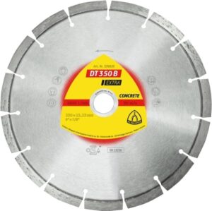 Disc diamantat segmentat pentru beton EXTRA DT350B Klingspor. 350 x 3 x 25.4 mm.