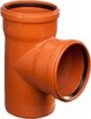 Ramificatie PP pentru canalizare Turplast-Bis. d 160 x 110 mm. 90 grade. Oranj.