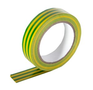 Banda izolatoare din PVC, 19 mm x 25 m, galben cu verde, GEKO