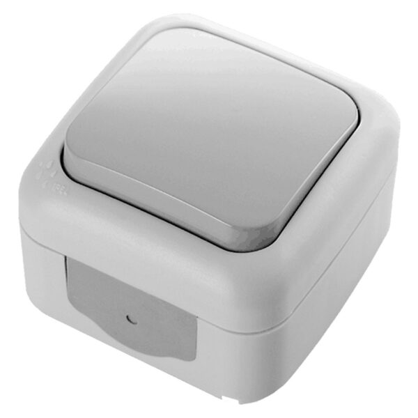 Intrerupator simplu pentru exterior, IP54, gri, Palmiye Viko