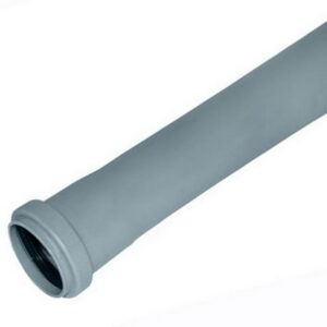 Teava PP pentru canalizare SN2 Aquer. 110 х 2.7 х 4000 mm. Doua straturi. Gri. Interior alb.