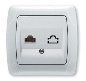 Priza de date ordinara 'RJ45 cat5e' Carmen Viko by Panasonic. Alb