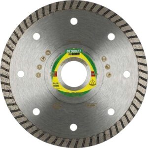 Disc diamantat, continuu, pentru debitare placi ceramice Special DT 900 FT Klingspor. 125 x 1.4 x 22 mm.