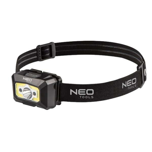 Lampa frontala cu baterie USB 250 lm COB LED + senzor de miscare