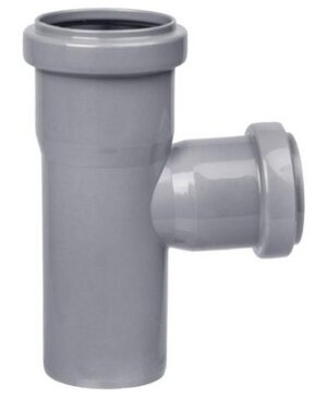 Ramificatie PP pentru canalizare Aquer. d 75 x 50 mm. 90 grade. Gri.
