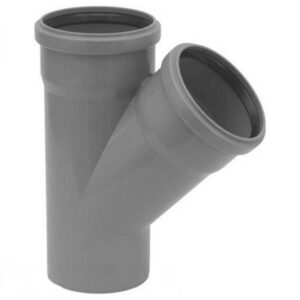 Ramificatie PP pentru canalizare Aquer. d 110 x 110 mm. 45 grade. Gri.