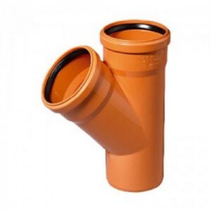 Ramificatie PP pentru canalizare Aquer. d 110 x 110 mm. 67 grade. Oranj.