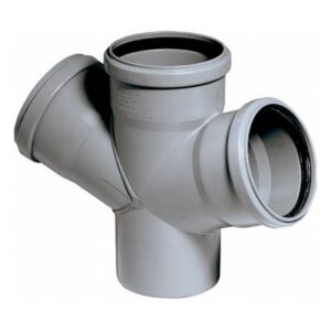 Ramificatie PVC canalizare Aquer. d 110 х 110 x 110 mm. 45 grade. Oranj.