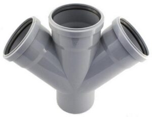 Ramificatie PP pentru canalizare Aquer. d 40 x 40 mm. 45 grade. Gri.