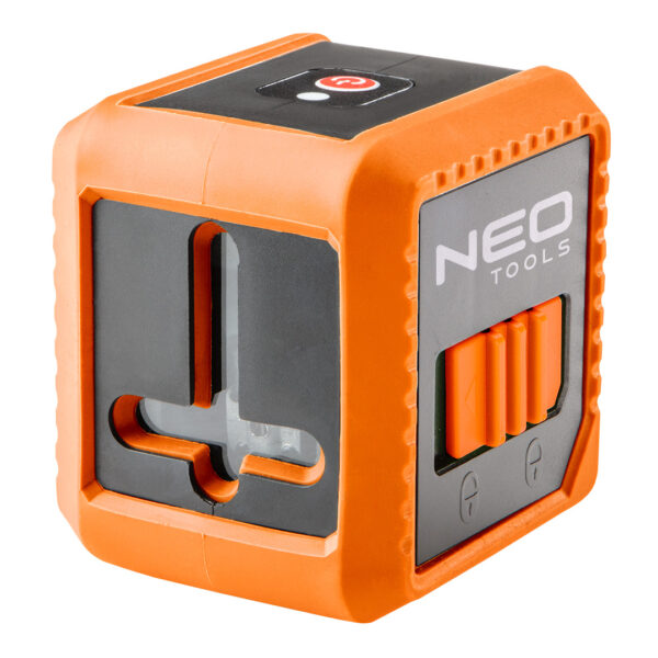 Nivela laser cu linii incrucisate 75-100 Neo. 10 m. Cu carcasa si suport magnetic. 2 x AAA. 635 nm. +/ - 5 mm/m.