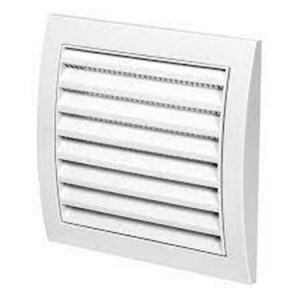 Grila de ventilatie N10R Europlast. Cu reglare. 148 x 153 mm. PVC. Alb