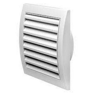Grila de ventilatie ND10 Europlast. 148 x 153 mm. D 100 mm. PVC. Alb