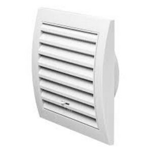 Grila de ventilatie ND10R Europlast. Cu reglare. 148 x 153 mm. D 100 mm. PVC. Alb