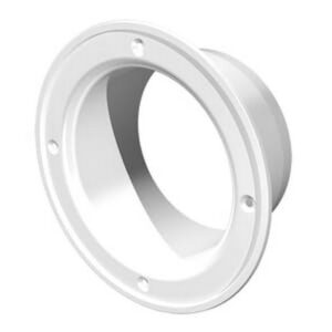 Flansa pentru canalele rotunde de ventilare VF100 Europlast. PVC. 100 mm. Alb