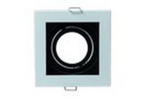 Spot incorporabil Petunya-1 Horoz. MR16. GU5.3. 10 x 10 x 3.2 mm. Alb / Negru. Patrat.