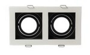 Spot incorporabil Petunya-2 Horoz. MR16. GU5.3. 18.5 x 10 x 4.2 mm. Alb / Negru. Patrat.