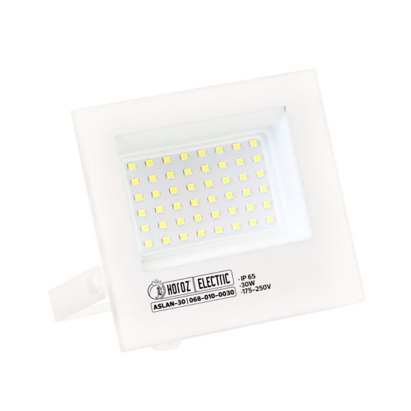Proiector LED, 30 W, 3380 lm, 6400 K, IP65, alb, ASLAN-30 Horoz