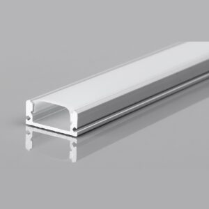 Profil din aluminiu pentru banda LED, 17 x 7 mm, 3 m, gri, Horoz