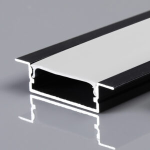 Profil din aluminiu pentru banda LED, 41 x 10 mm, 2 m, negru, Horoz