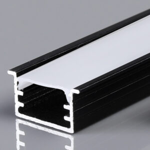 Profil din aluminiu pentru banda LED, 18,5 x 9 mm, 2 m, negru, Horoz