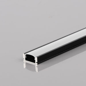 Profil din aluminiu pentru banda LED, 17 x 7 mm, 2 m, negru, Horoz