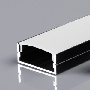Profil din aluminiu pentru banda LED, 23,5 x 10 mm, 2 m, negru, Horoz