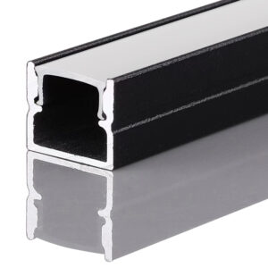 Profil din aluminiu pentru banda LED, 12 x 10 mm, 2 m, negru, Horoz